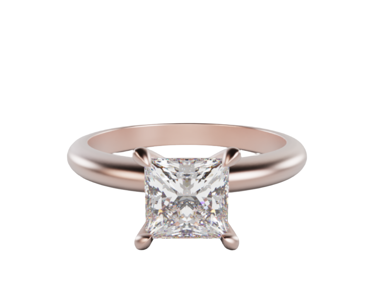 "Brooklyn" Princess Solitaire Lab Grown Diamond Engagement Ring