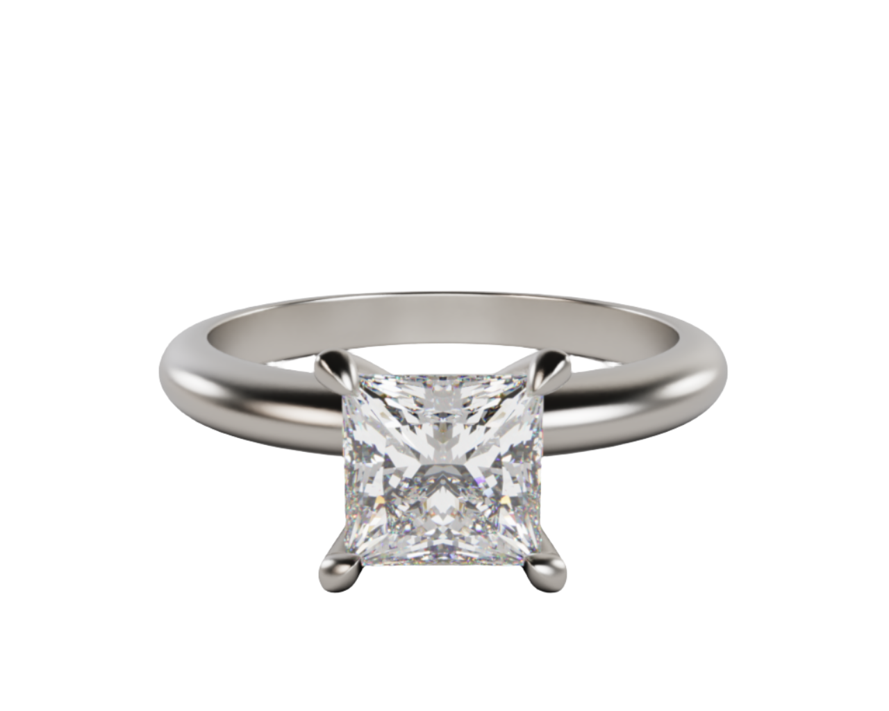 "Brooklyn" Princess Solitaire Lab Grown Diamond Engagement Ring