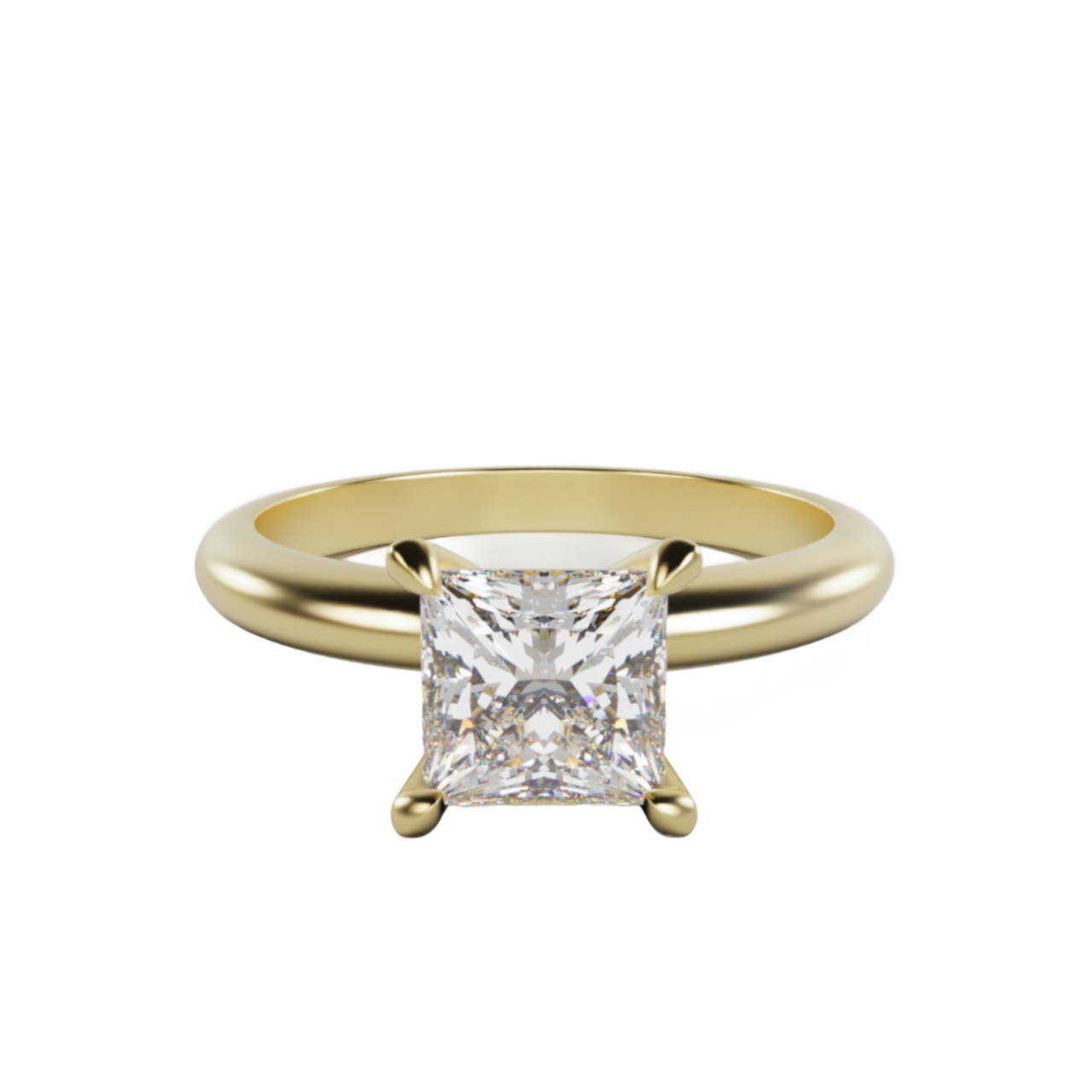 "Brooklyn" Princess Solitaire Lab Grown Diamond Engagement Ring