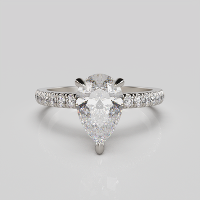 "Elsa" Lab Grown Diamond Pear Cut Engagement Ring