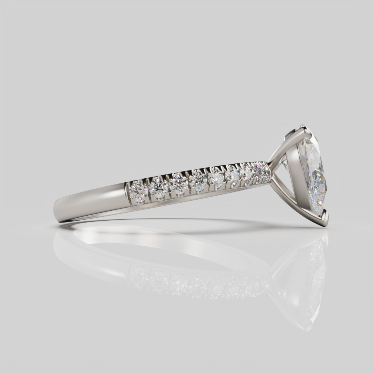 "Elsa" Lab Grown Diamond Pear Cut Engagement Ring