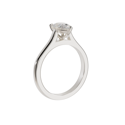 "Ella" Solitaire Pear Cut Engagement Ring