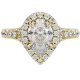 'Karlie' Pear Halo Engagement Ring