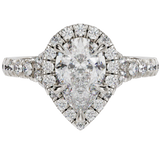 'Karlie' Pear Halo Engagement Ring