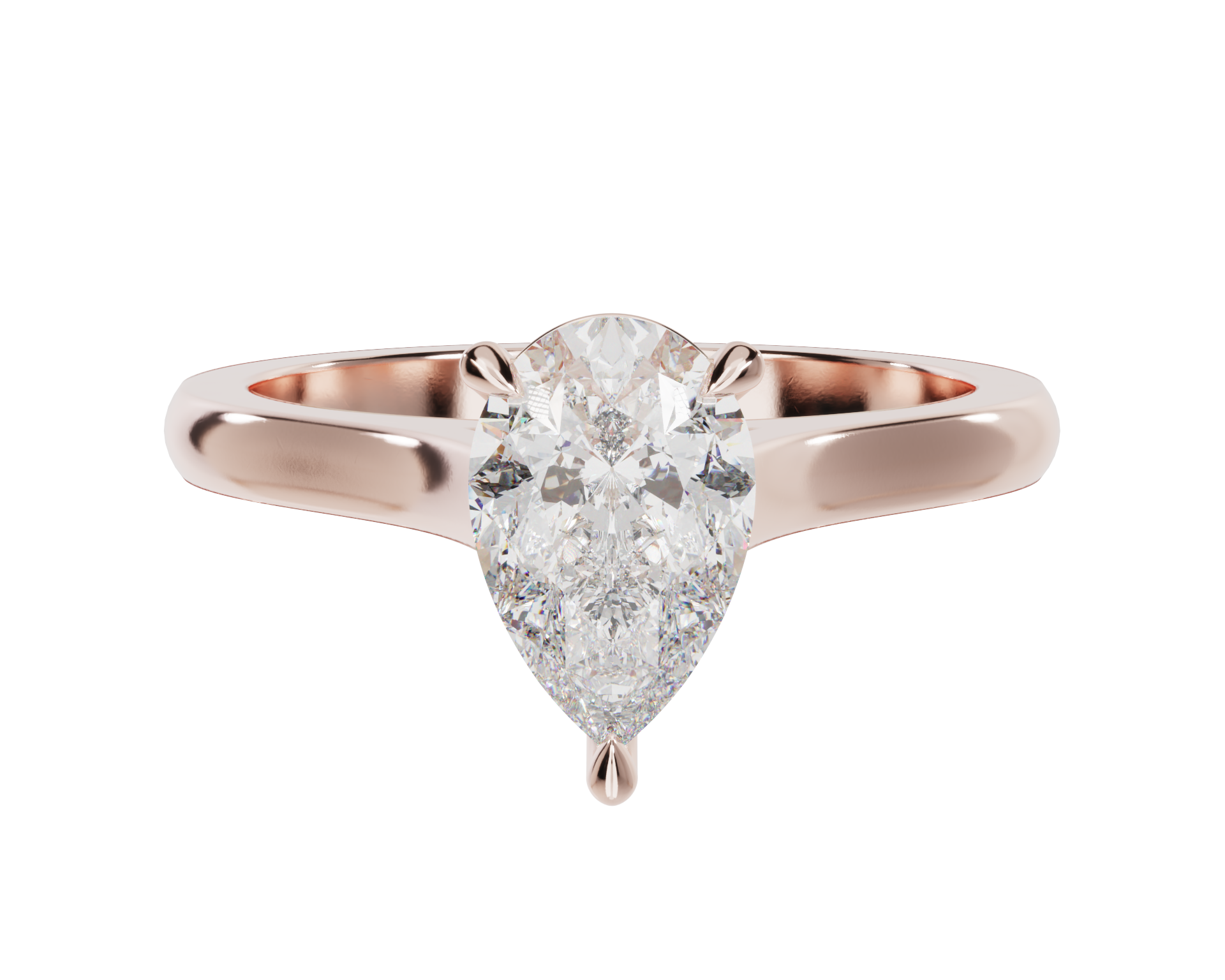 "Ella" Solitaire Pear Cut Engagement Ring