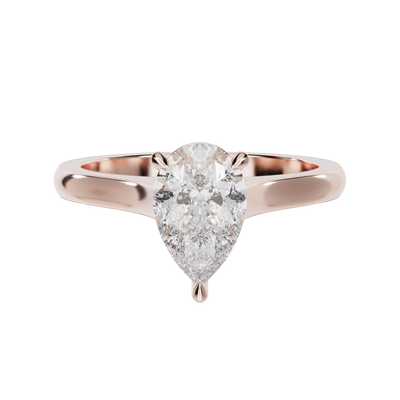 "Ella" Solitaire Pear Cut Engagement Ring