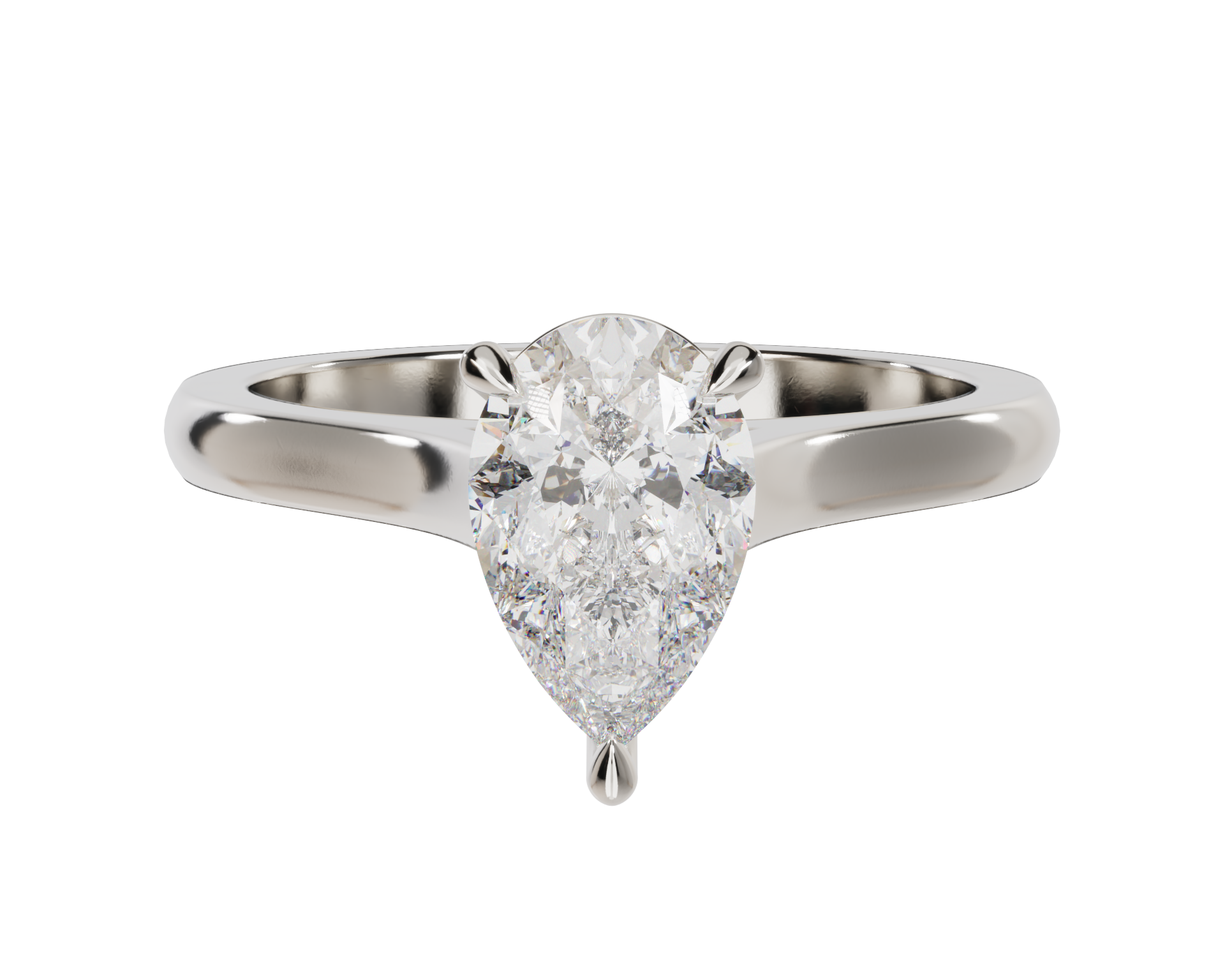 "Ella" Solitaire Pear Cut Engagement Ring