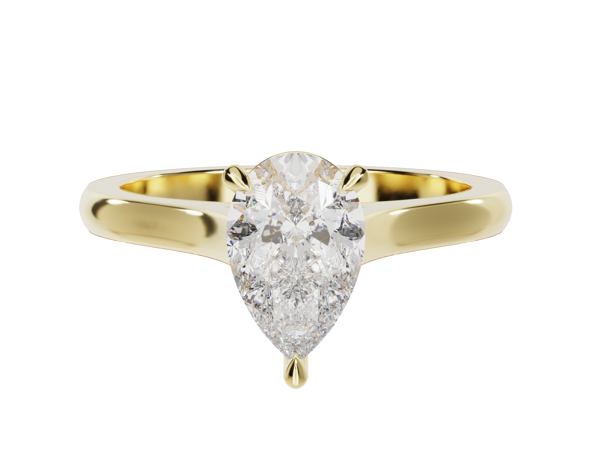 "Ella" Solitaire Pear Cut Engagement Ring