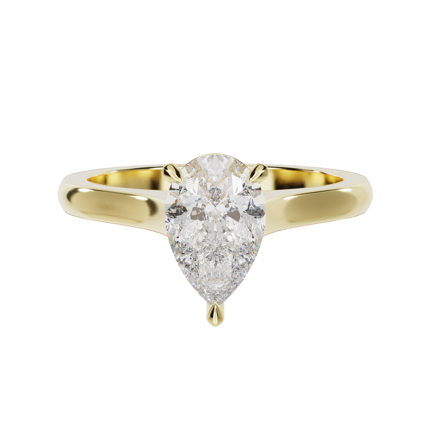 "Ella" Solitaire Pear Cut Engagement Ring