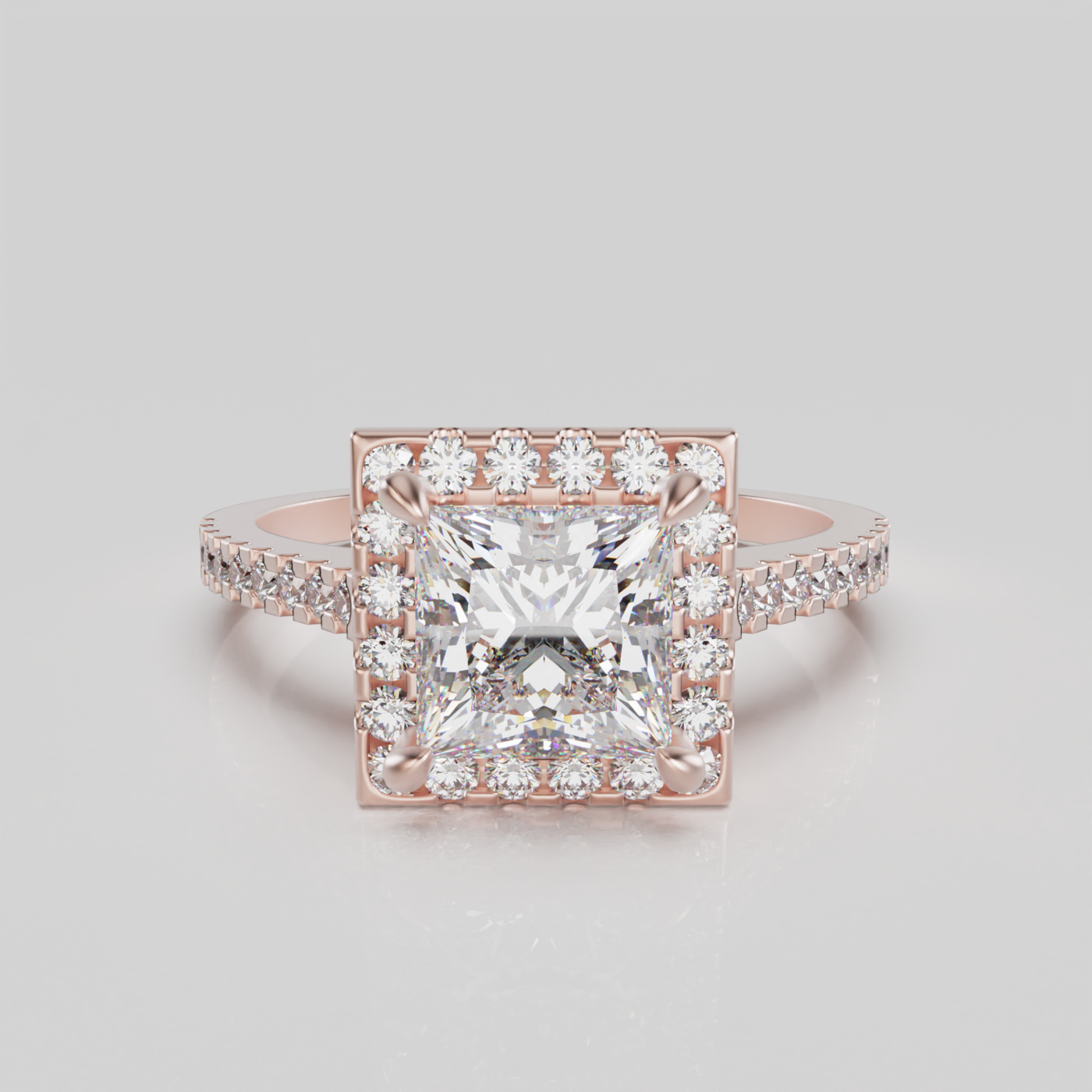 "Sophia" Lab Grown Diamond Princess Cut Diamond Engagement Ring