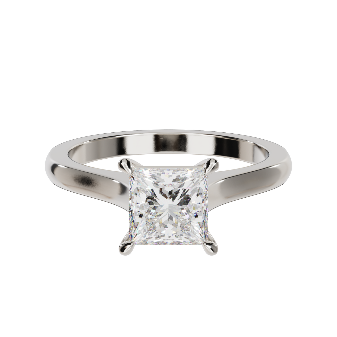 "Ella" Solitaire Princess Cut Engagement Ring