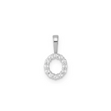 Petite Diamond Initial Pendant Letter O