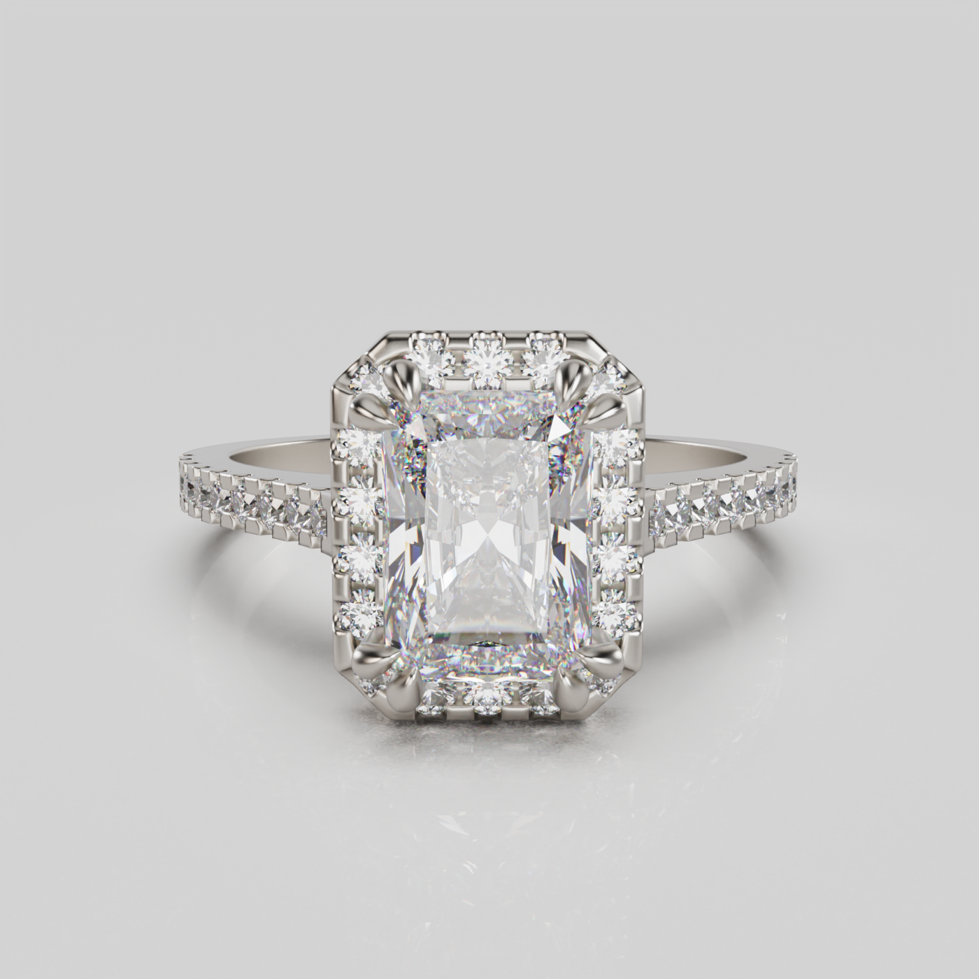 "Carla" Lab Grown Diamond Radiant Cut Diamond Engagement Ring