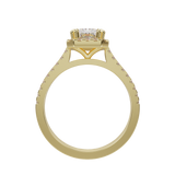 "Carla" Lab Grown Diamond Halo Radiant Cut Diamond Engagement Ring