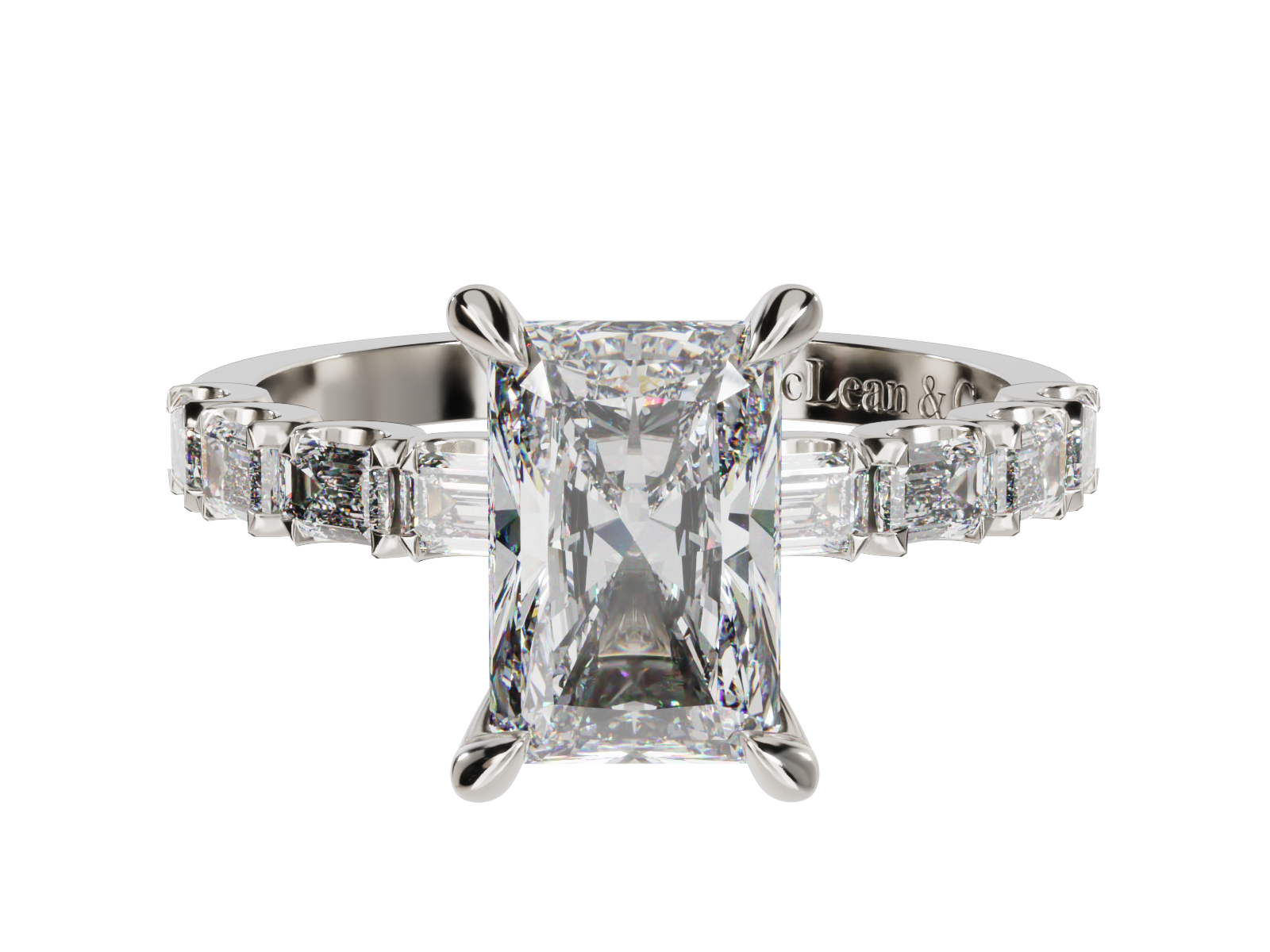 "London" Radiant Cut Engagement Ring