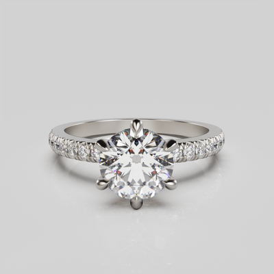 "Elsa" Lab Grown Diamond Round Brilliant Cut Engagement Ring