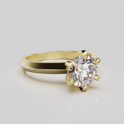 "Hana" Round cut  Solitaire Diamond Lab Grown Engagement Ring