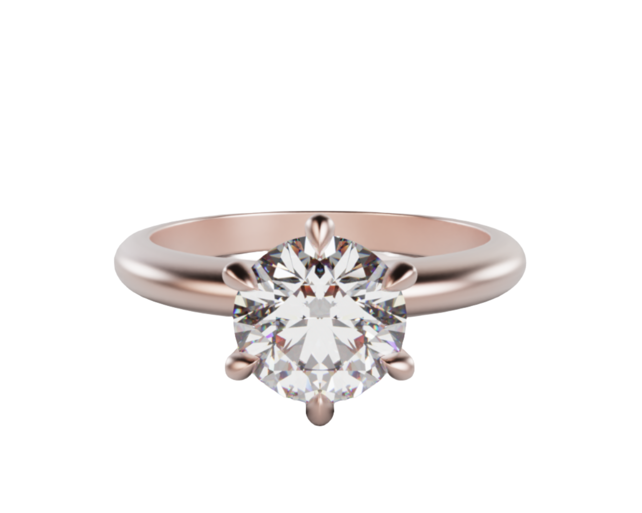 "Dana"  Round Solitaire Lab Grown Diamond Engagement Ring