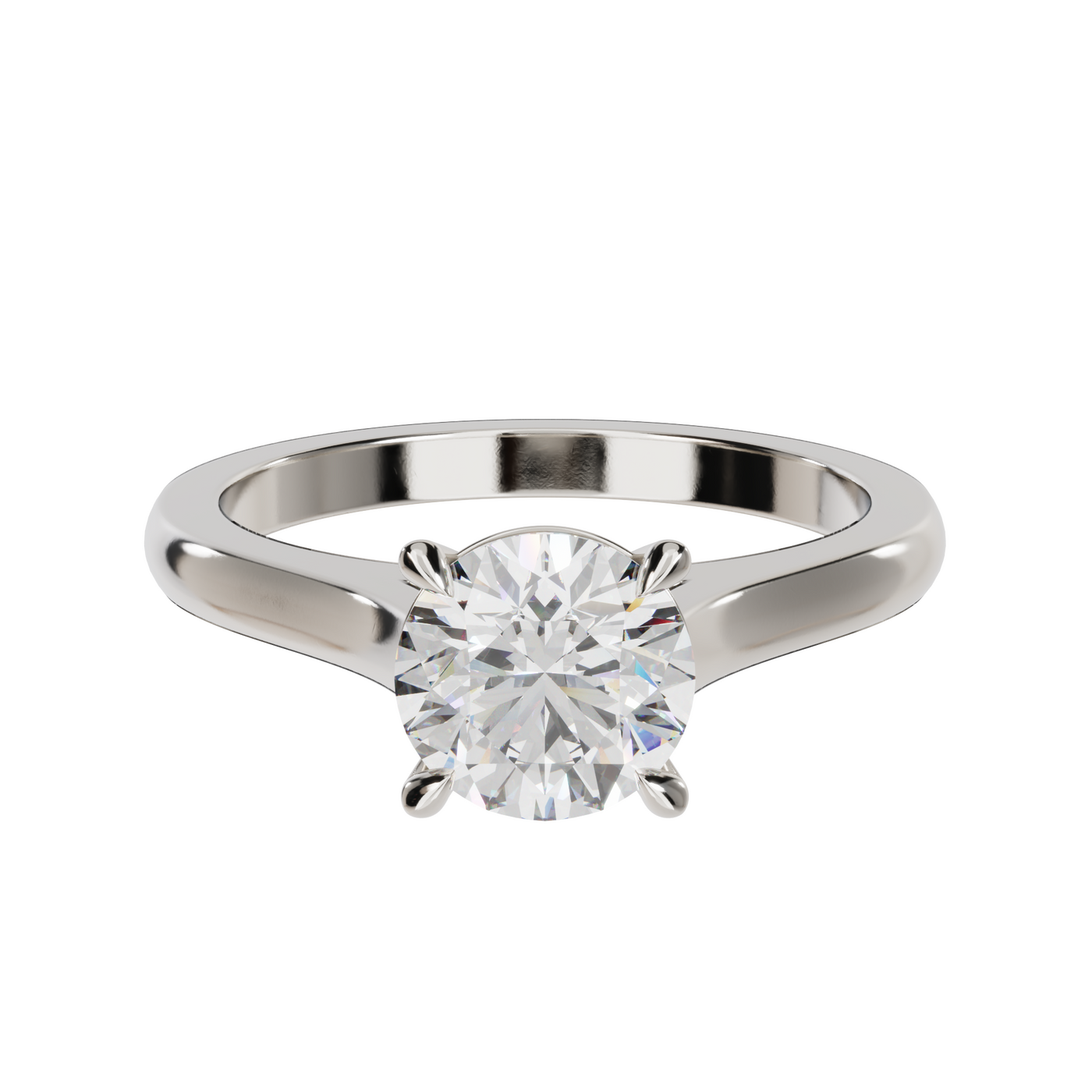 "Ella" Solitaire Round Brilliant Cut Engagement Ring