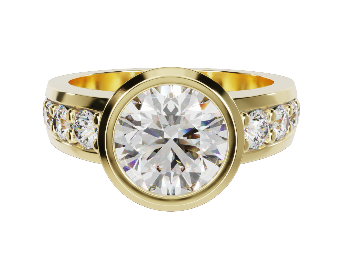 "Abby"  Diamond Round Engagement Ring