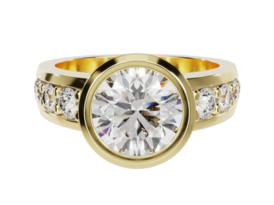 "Abby"  Diamond Round Engagement Ring