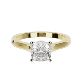 "Ella" Solitaire Cushion Cut Engagement Ring