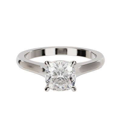 "Ella" Solitaire Cushion Cut Engagement Ring