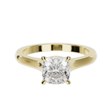 "Ella" Solitaire Cushion Cut Engagement Ring
