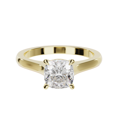 "Ella" Solitaire Cushion Cut Engagement Ring