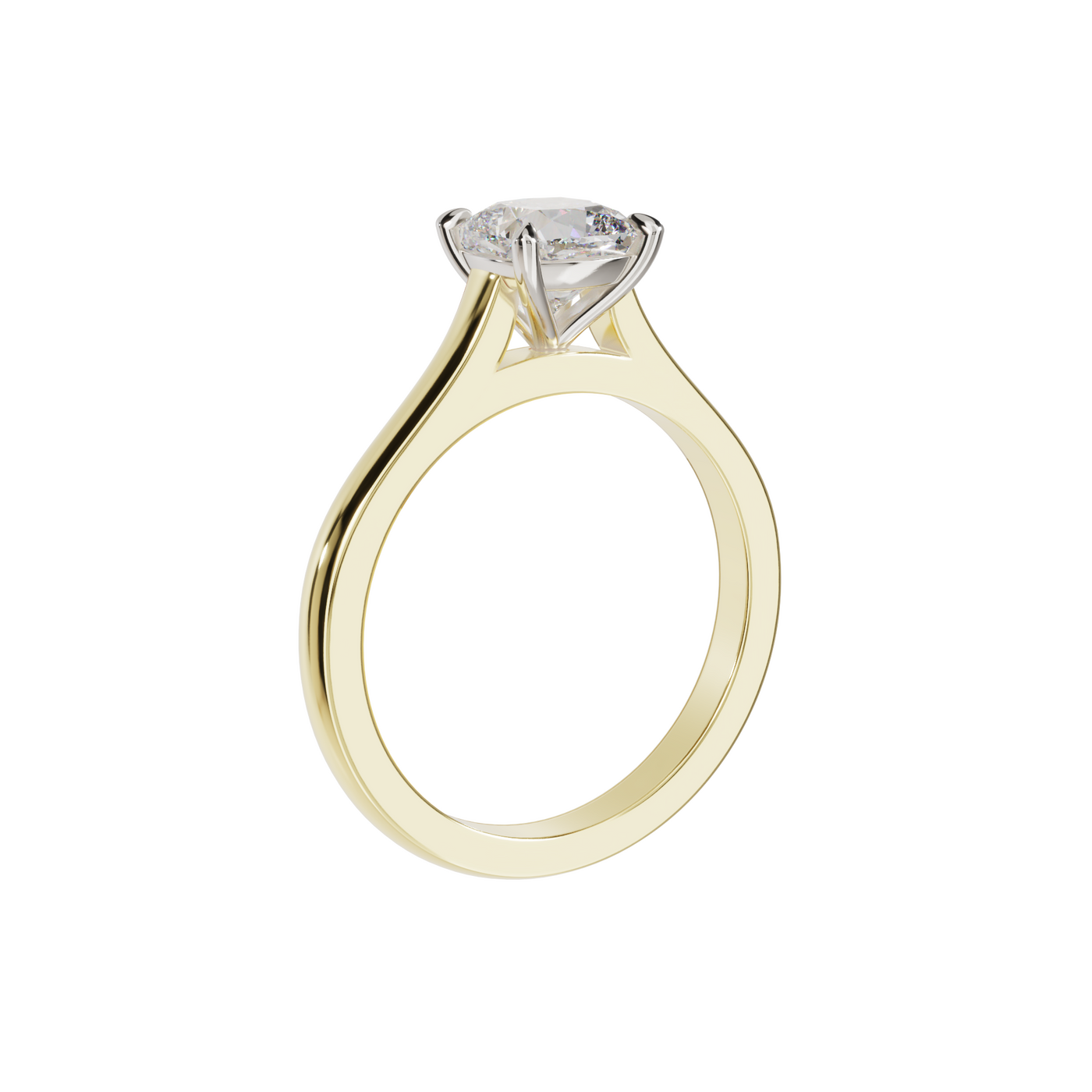 "Ella" Solitaire Cushion Cut Engagement Ring