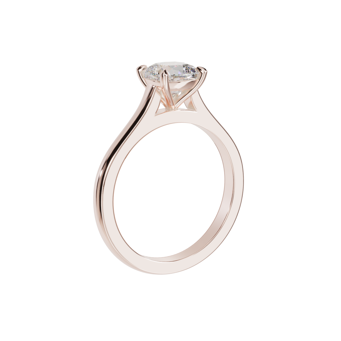 "Ella" Solitaire Cushion Cut Engagement Ring