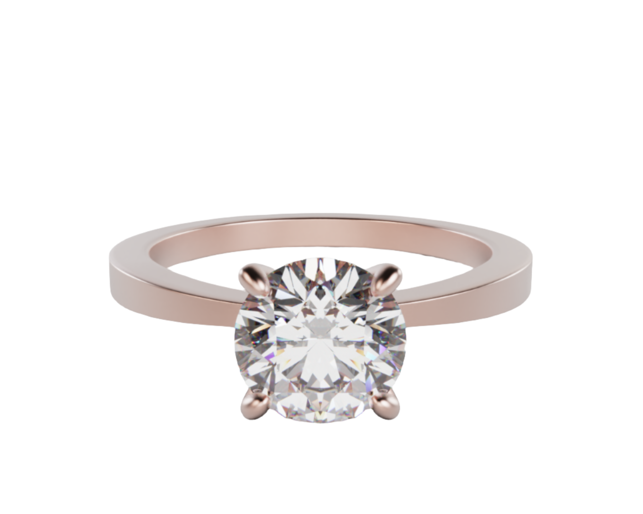 "Cosmo" Lab Grown Round Brilliant Cut Diamond Solitare Engagement Ring