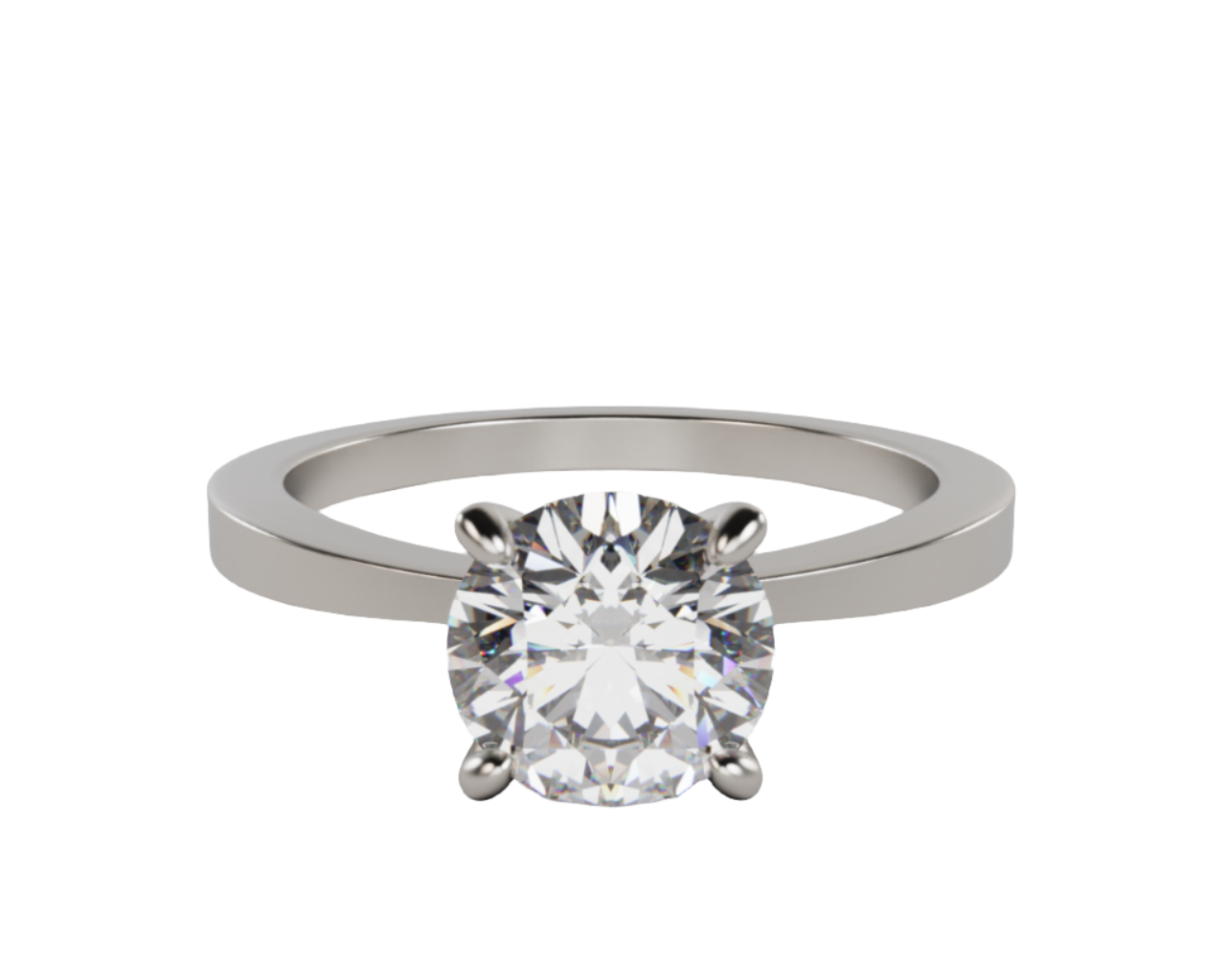 "Cosmo" Lab Grown Round Brilliant Cut Diamond Solitare Engagement Ring