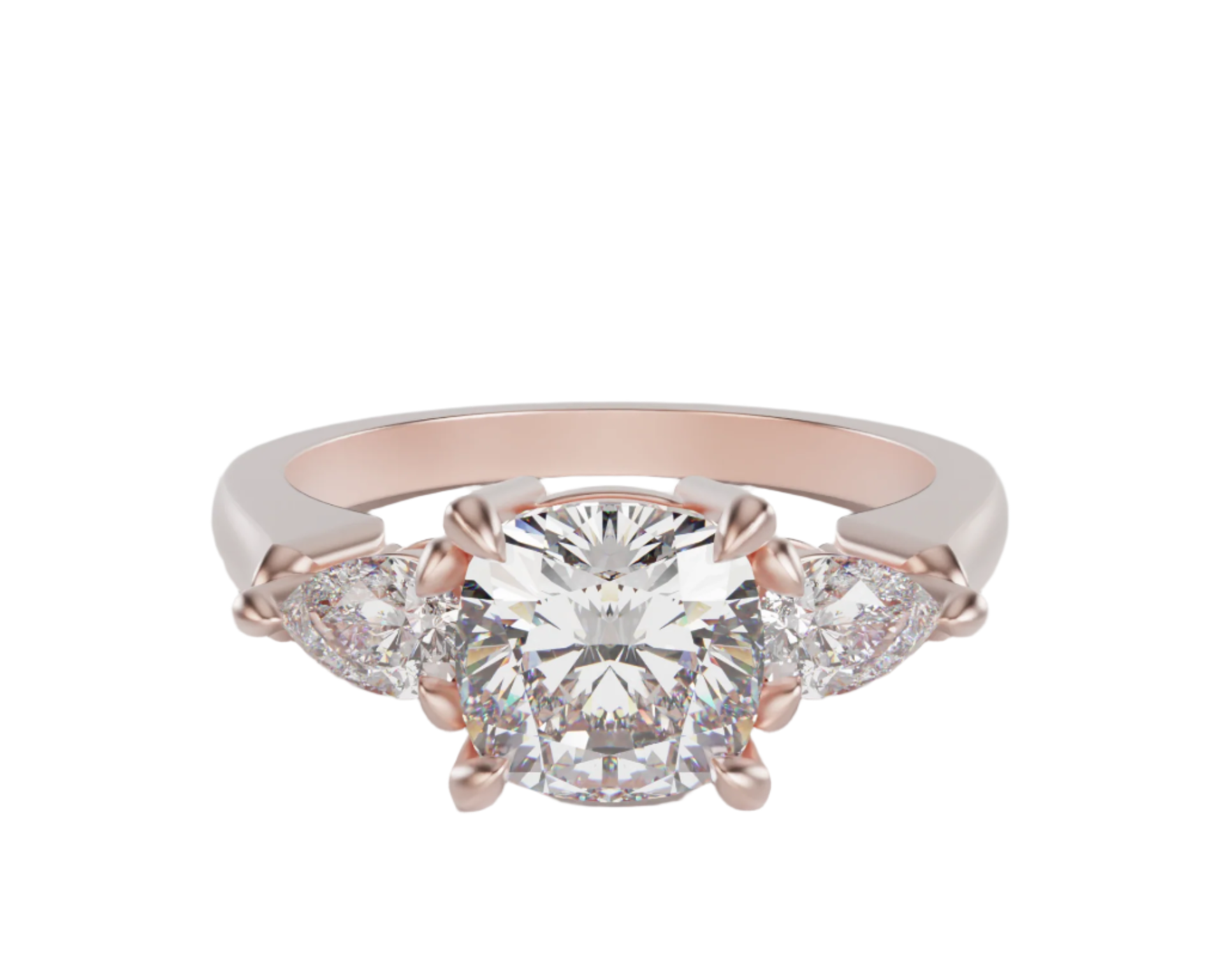Trilogy Three Stone Diamond Engagement Ring
