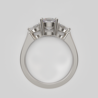Trinity Three Stone Diamond Engagement Ring