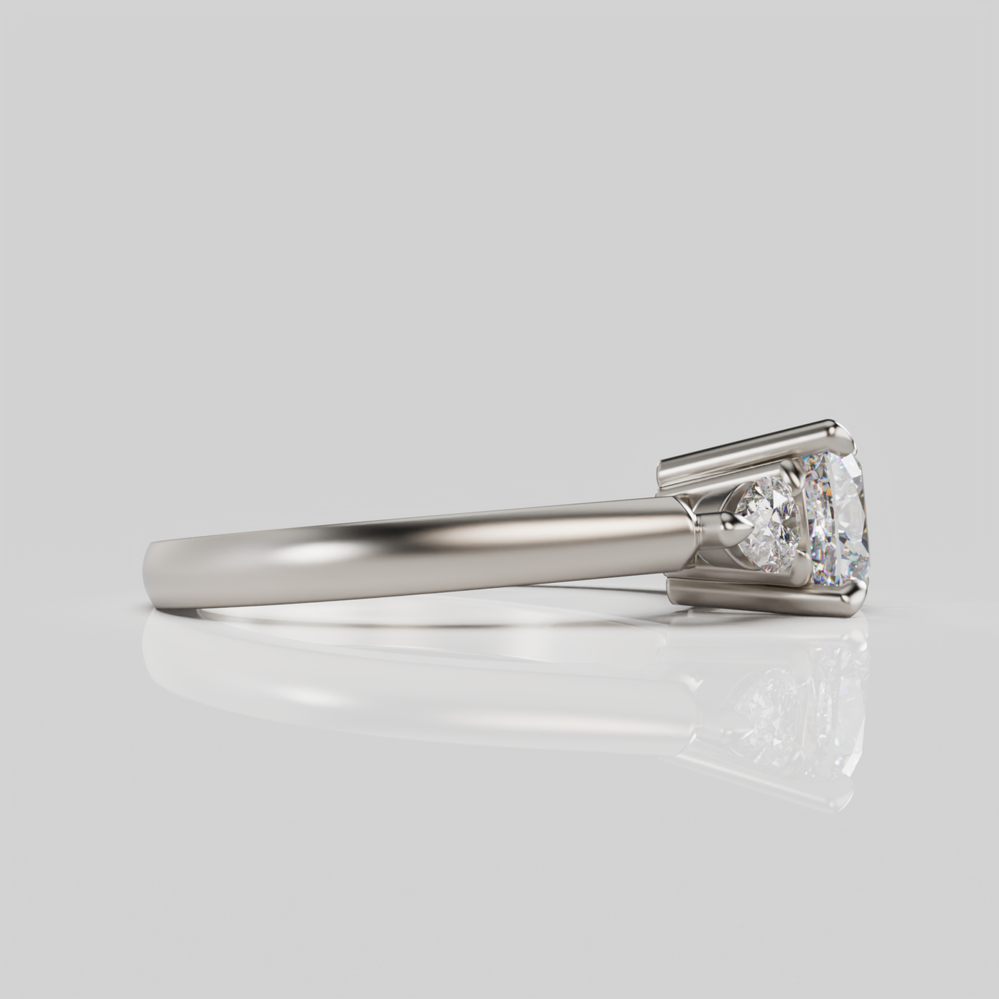 Trinity Three Stone Diamond Engagement Ring