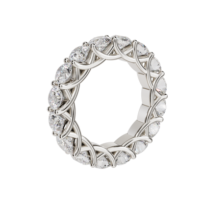 Circle of Diamonds Trellis Style Ring