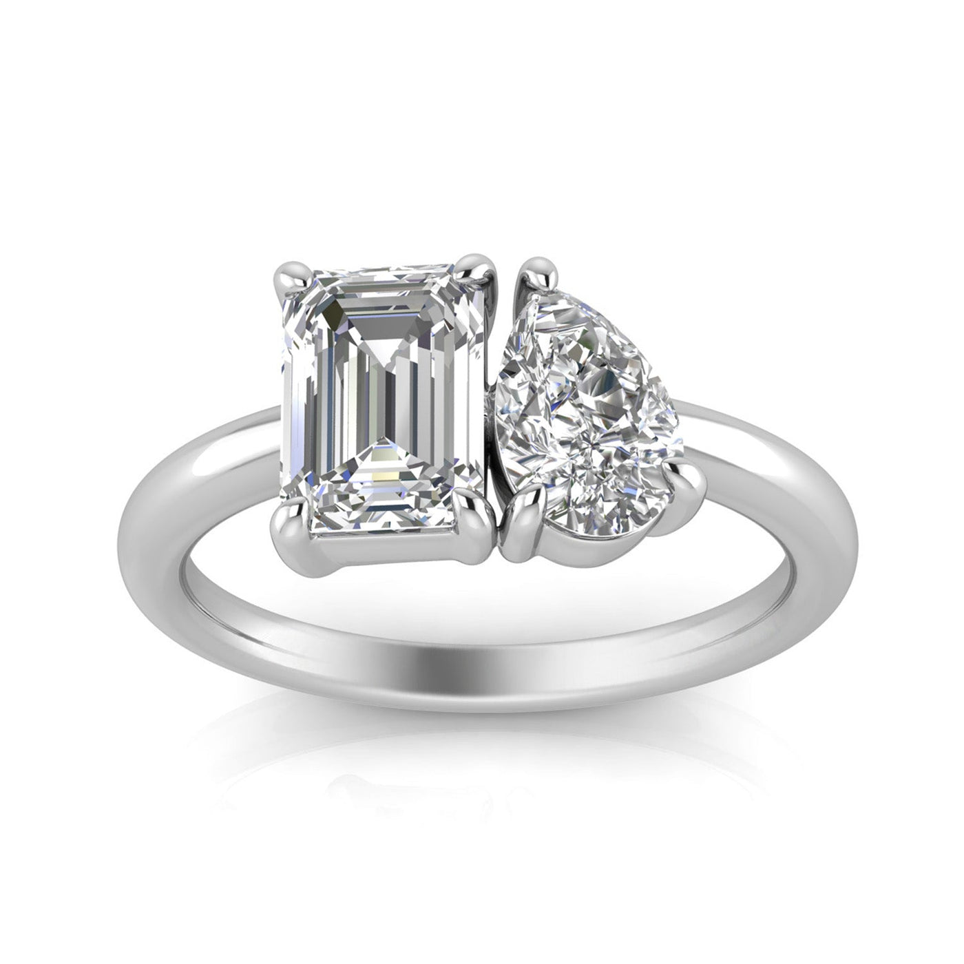 Toi et moi diamond engagement ring MClean & Co Jewellers Sunshine Coast
