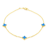 Turquoise Clover Petal Bracelet