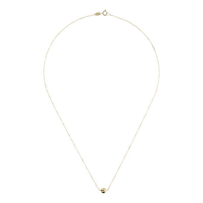 9K Yellow Gold Single Ball Necklace 45cm