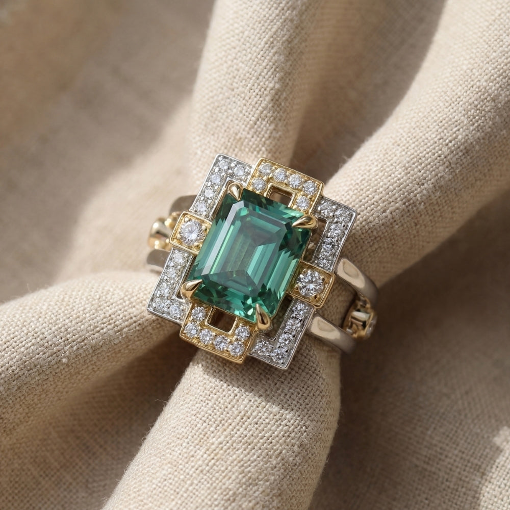 beautiful green gemstone ring