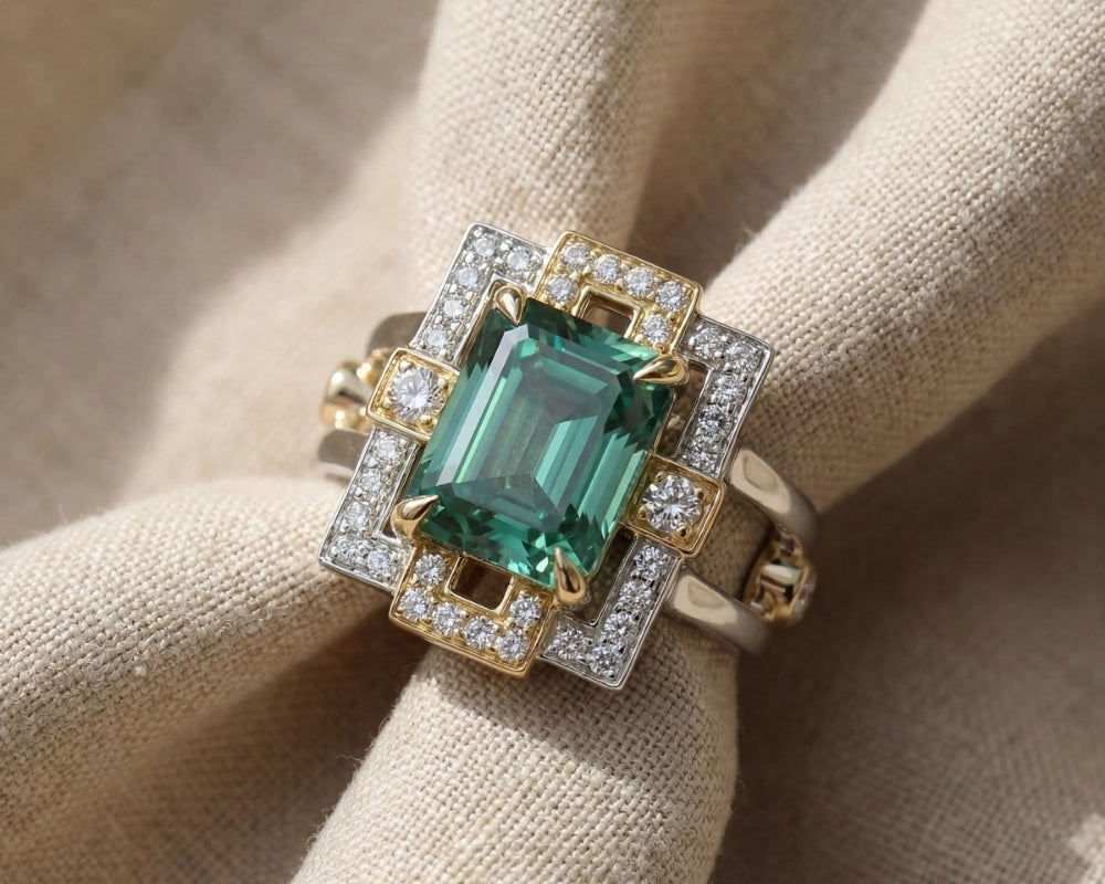 beautiful green gemstone ring