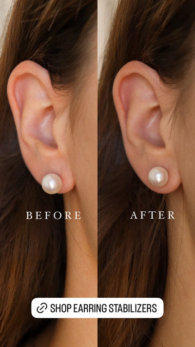 before aftersterling silver earring stabilizer 