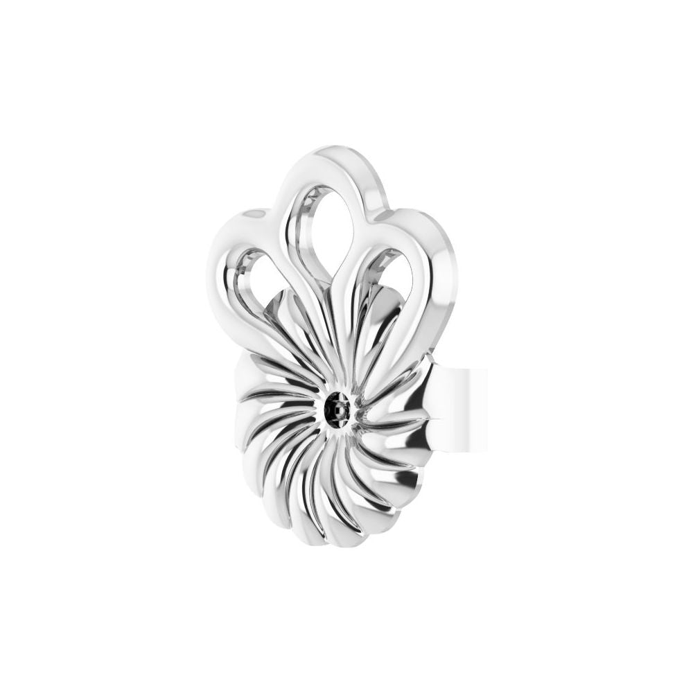 earring stabilizer sterling silver side view