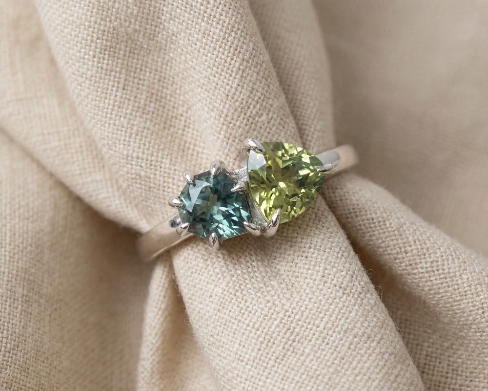 sapphire engagement ring toi et moi