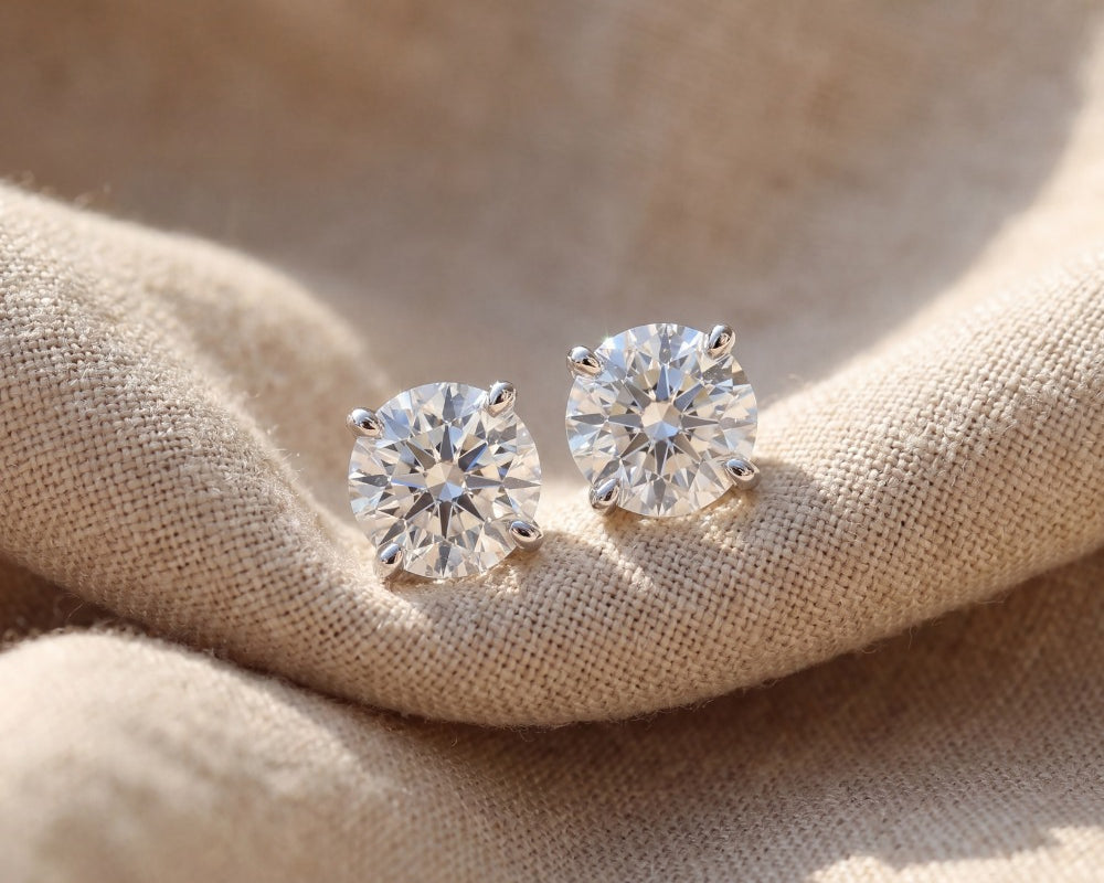 one carat diamond stud earrings sunshine coast