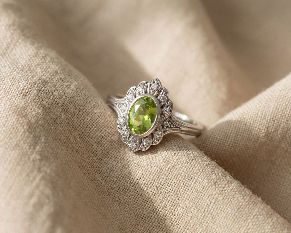 peridot august birthstone ring
