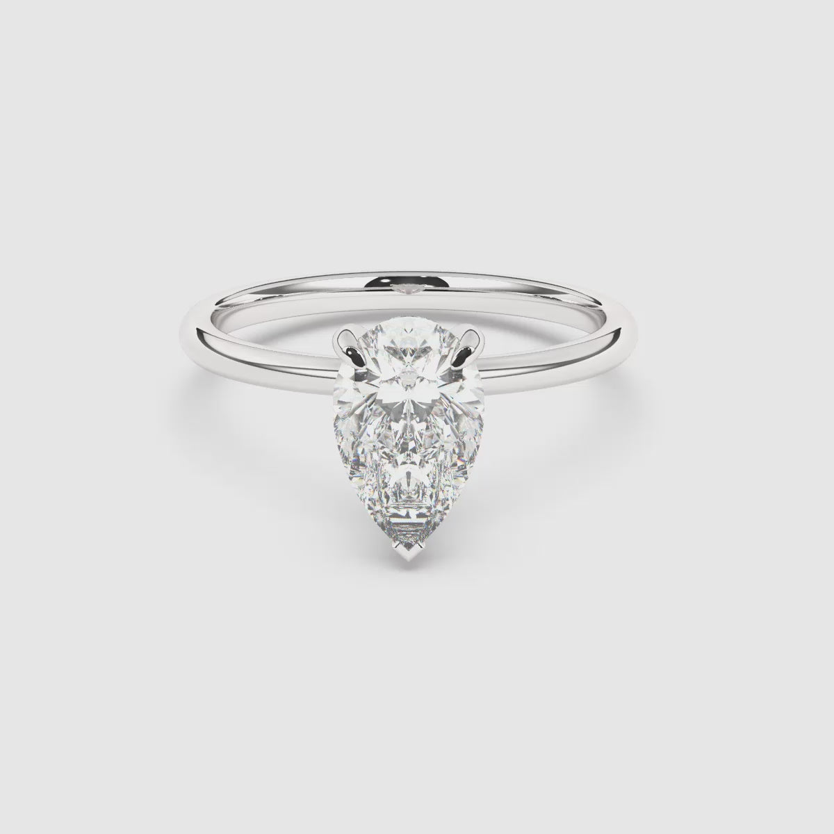 Billie Solitaire Hidden Halo Lab Grown Diamond Engagement Ring