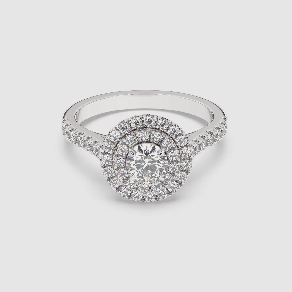 Paris Double Halo Lab Grown Diamond Engagement Ring