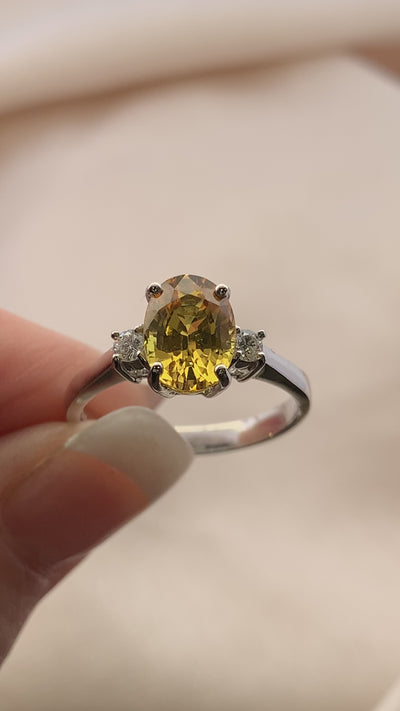 2.35ct Yellow Sapphire Ring